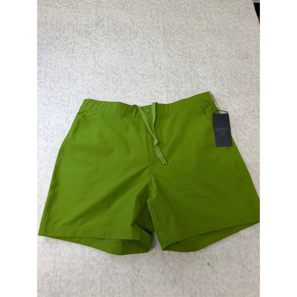 VRST‎ Mens 6" Resort Short Seersucker Green Pulse Relaxed Fit Large NWT